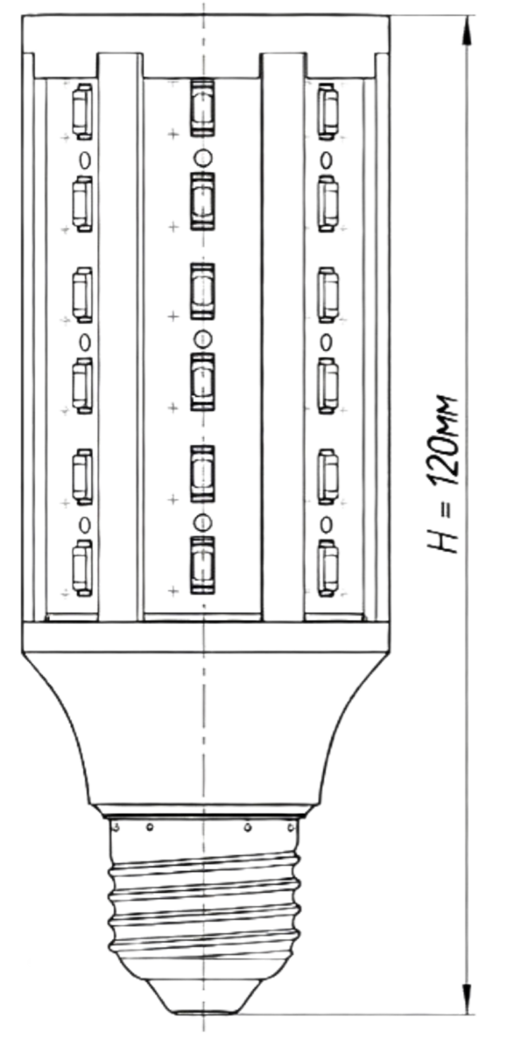 Габаритные размеры ЛСД М 120LED 48 В (12-70V, 60 Кд, 9Вт) красная для ЗОМ и СДЗО-05. ТУ 27.90.70-003-20383233-2017